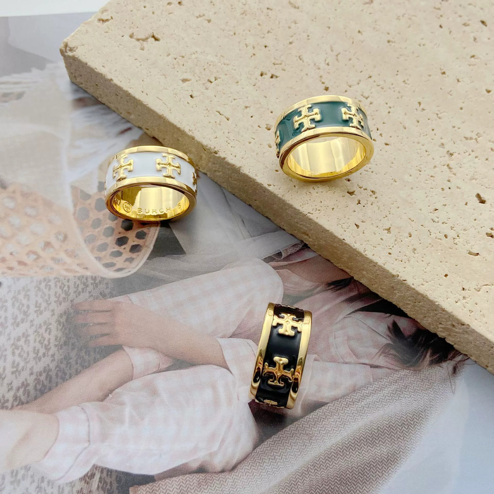 Tory Burch Vintage Enamel Inlaid Ring